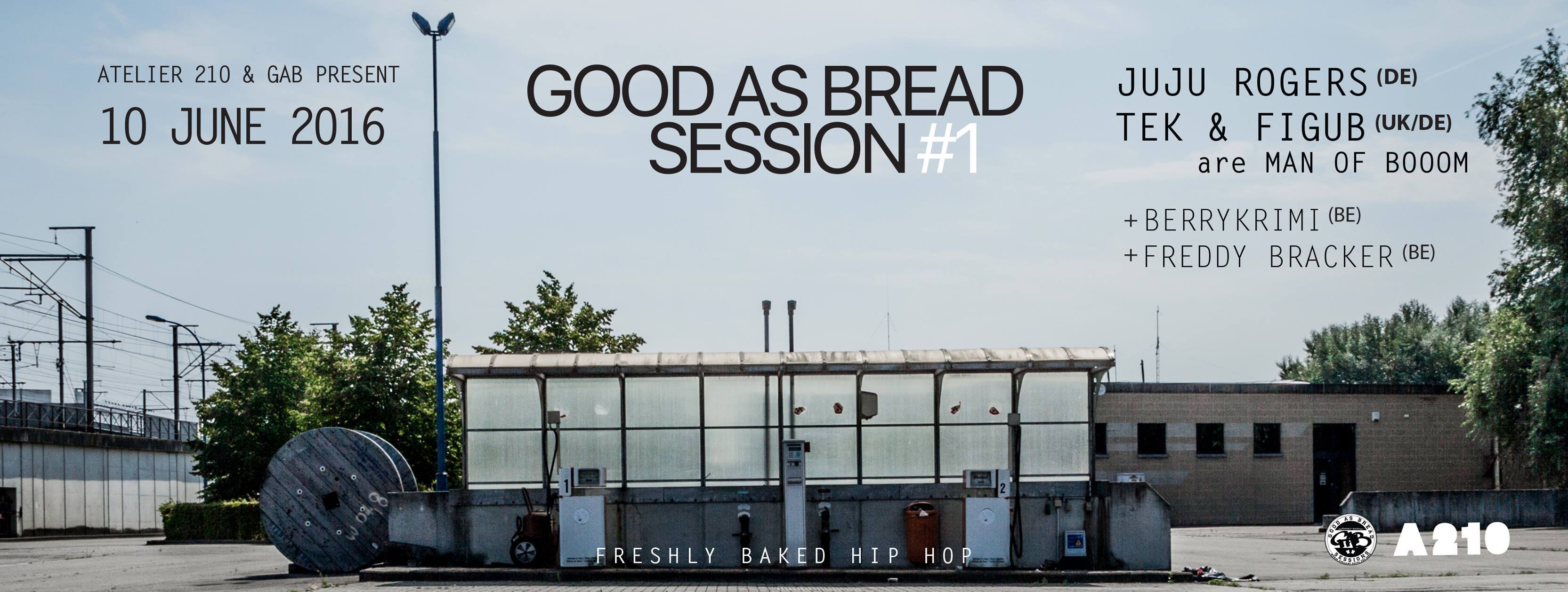 CONCOURS: 2 x 1 place pour GAB Session #1: JuJu Rogers, Tek & Figub are Man Of Booom @ Atelier 210 (10.06.16)